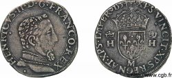 FRANCIS II. COINAGE AT THE NAME OF HENRY II Teston à la tête nue, 5e type 1559 Toulouse