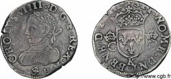 CHARLES IX Teston, 2e type 1563 (DLXIII) Bordeaux TTB