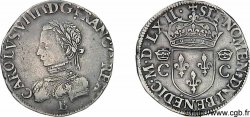 CHARLES IX Demi-teston, 2e type 1562 Rouen