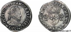 HENRI III Teston 3e type, col fraisé 1575 Bayonne