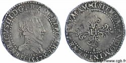 HENRY III Demi-franc au col plat 1587 Lyon
