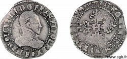 HENRY III Demi-franc au col gaufré 1587 Angers