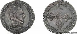 HENRI III Demi-franc au col plat 1578 La Rochelle