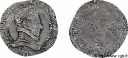 HENRI III Demi-franc au col plat 1584 La Rochelle
