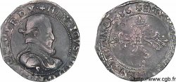 HENRY III Demi-franc au col plat 1586 Troyes