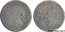 HENRI III Piéfort de poids double du double sol parisis, 2e type 1578 Paris, Moulin des Étuves