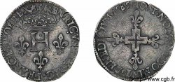 HENRI III Double sol parisis, 2e type 1585 Tours