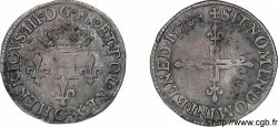 HENRI III Double sol parisis, 2e type 1578 Poitiers
