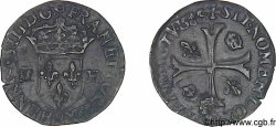 HENRI III Douzain aux deux H, 3e type 1586 Rouen