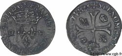 HENRI III Douzain aux deux H, 3e type 1586 Rouen