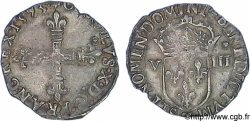 CHARLES X, CARDINAL OF BOURBON Huitième d écu, croix de face 1593 Nantes