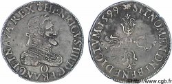 HENRI IV LE GRAND Demi-franc, type de Riom 1599 Riom