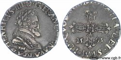 HENRY IV Quart de franc, 1er type de Béarn 1595 Morlaàs