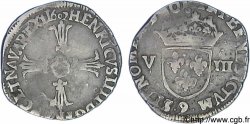 HENRI IV LE GRAND Huitième d écu, croix feuillue de face 1602 Rennes