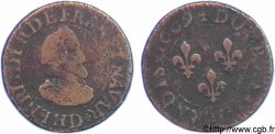 HENRI IV LE GRAND Double tournois, 2e type de Lyon 1609 Lyon
