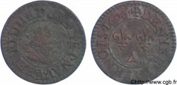 HENRI IV LE GRAND Denier tournois, 1er type de Paris (légende française) 1606 Paris, Moulin des Étuves TB+