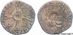 LOUIS XIII LE JUSTE Douzain de Béarn, 1er type, contremarqué après juin 1640 en quinzain 1591 Morlàas