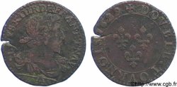 LOUIS XIII Double tournois, buste viril barbu, drapé à l’antique 1629 Paris