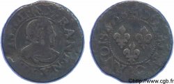 LOUIS XIII LE JUSTE Double tournois, au petit buste viril drapé, vouté et à courte chevelure 1638 Tours