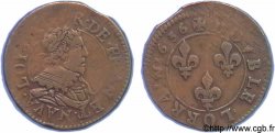 LOUIS XIII Double lorrain au buste juvénile à languettes 1636 Stenay