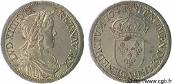 LOUIS XIV THE SUN KING Demi-écu à la mèche longue 1648 Paris