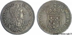 LOUIS XIV THE SUN KING Douzième d écu au buste juvénile 1663 Aix-en-Provence