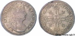 LOUIS XIV THE SUN KING Écu aux huit L, 2e type 1704 Lyon