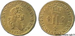 LOUIS XV THE WELL-BELOVED Louis d or aux deux L 1721 Bordeaux