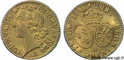 LOUIS XV DIT LE BIEN AIMÉ Louis d’or aux écus ovales, tête ceinte d’un bandeau 1745 Aix-en-Provence