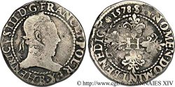 HENRY III Franc au col plat 1578 Rouen