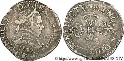 HENRI III Demi-franc au col plat 1589 Bordeaux