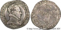 HENRI III Demi-franc au col plat 1584 La Rochelle