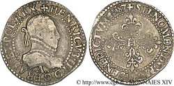 HENRY III Demi-franc au col gaufré 1587 Paris