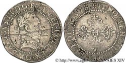 HENRI III Demi-franc au col plat 1578 Poitiers