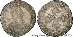 HENRI III Demi-franc au col plat 1577 Rouen