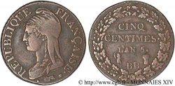 Cinq centimes Dupré, grand module 1797 Strasbourg F.115/12