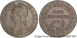 Cinq centimes Dupré, grand module 1800 Lille F.115/138