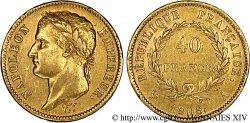 40 francs Napoléon Ier tête laurée, République française 1808 Paris F.540/2