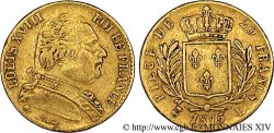 20 francs or Louis XVIII, buste habillé 1815 Bayonne F.517/15