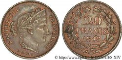 Concours de 20 francs, piéfort de Rogat 1848 Paris VG.3036 var.