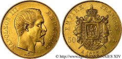 50 francs or Napoléon III tête nue 1855 Paris F.547/1