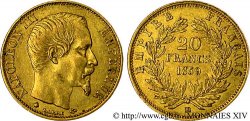 20 francs or Napoléon III tête nue 1859 Strasbourg F.531/16