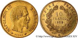 10 francs Napoléon III tête nue, grand module 1858 Paris F.506/5