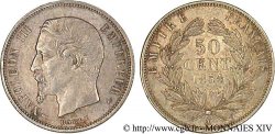 50 centimes Napoléon III, tête nue 1854 Paris F.187/2