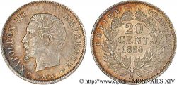20 centimes Napoléon III, tête nue 1854 Paris F.148/2