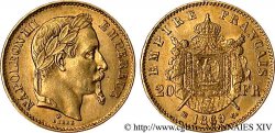 20 francs or Napoléon III, tête laurée 1869 Strasbourg F.532/21