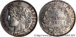 5 francs Cérès avec légende 1870 Paris F.333/1