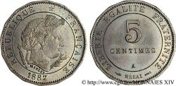Essai de 5 centimes Merley, 16 pans 1887 Paris VG.4057
