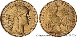 20 francs Coq, Dieu protège la France 1905 Paris F.534/10