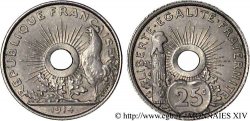 Essai de 25 centimes de Pillet, petit module 1914 VG.4813